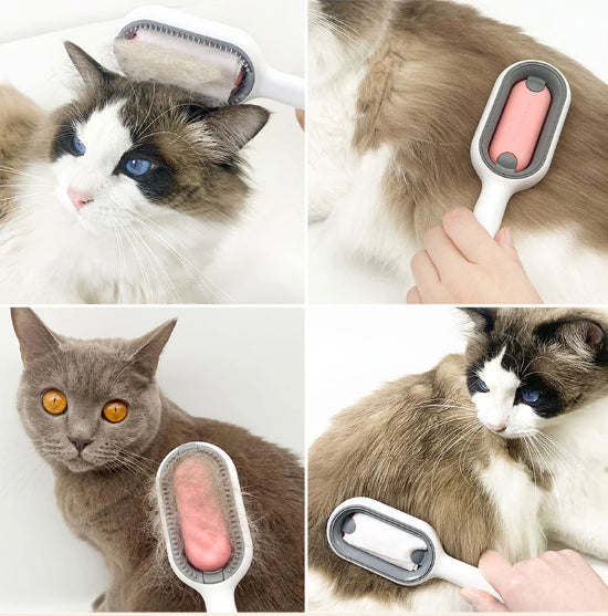 Escova Aparadora de Pelos Para Gatos e Cachorros Removedor de Pelos e Banho Seco