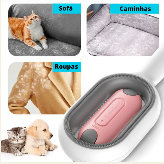 Escova Aparadora de Pelos Para Gatos e Cachorros Removedor de Pelos e Banho Seco