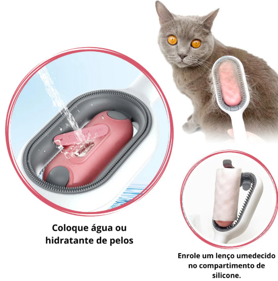 Escova Aparadora de Pelos Para Gatos e Cachorros Removedor de Pelos e Banho Seco