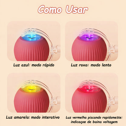 Bola Interativa Inteligente para Gatos Recarregável e Antitédio