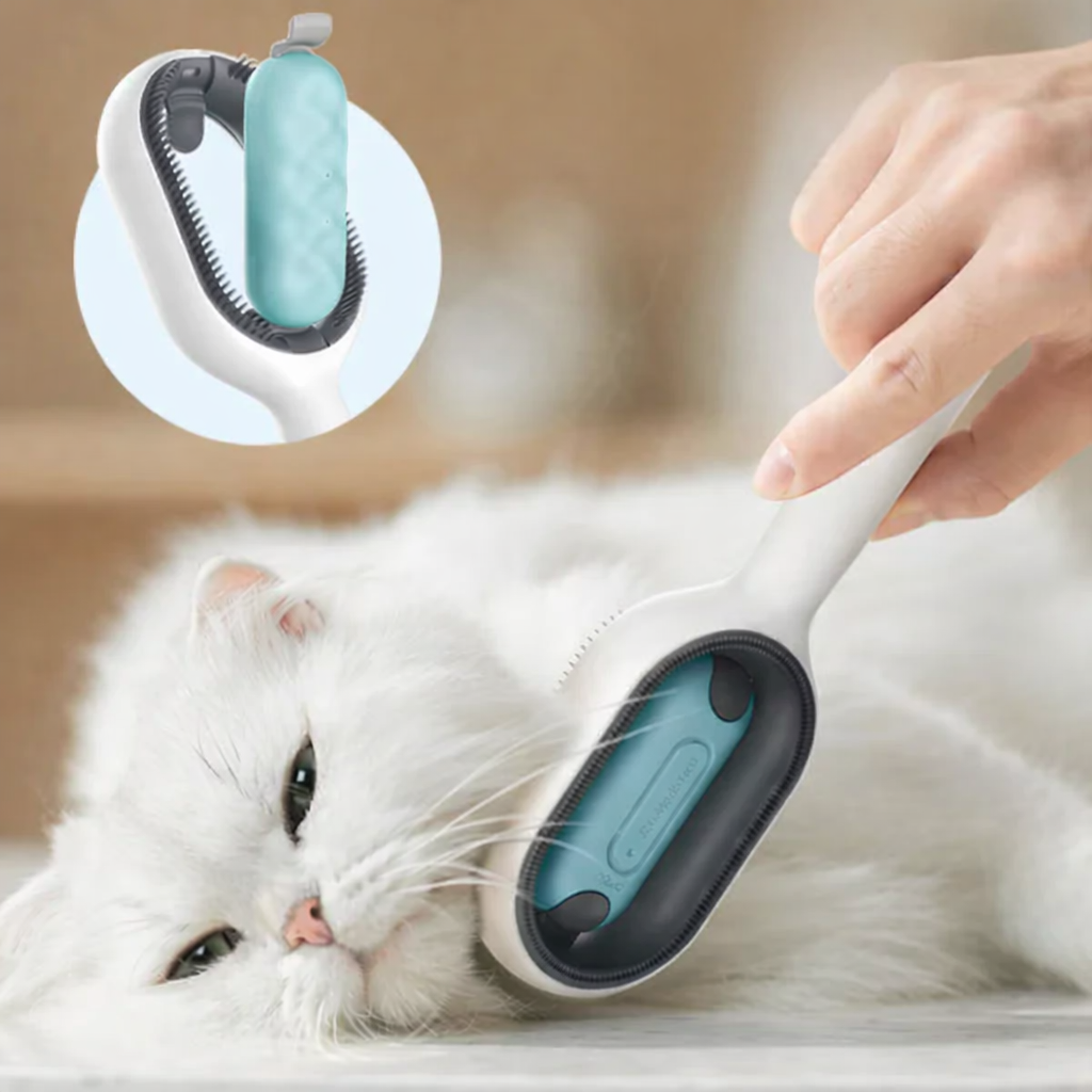 Escova Aparadora de Pelos Para Gatos e Cachorros Removedor de Pelos e Banho Seco