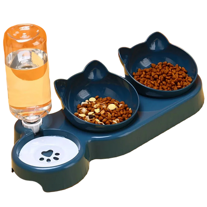 Comedouro e Bebedouro para Pet 3 em 1
