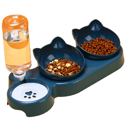 Comedouro e Bebedouro para Pet 3 em 1