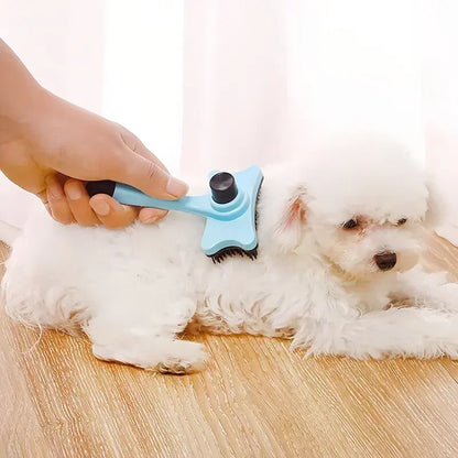 Escova Autolimpante para Pets com Função Massageadora