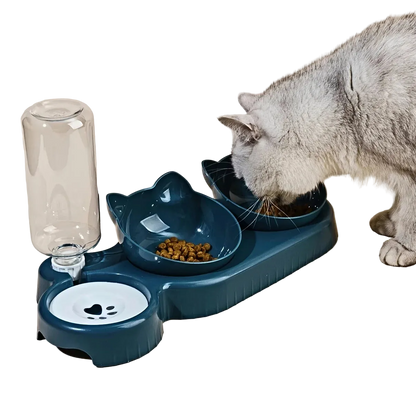 Comedouro e Bebedouro para Pet 3 em 1