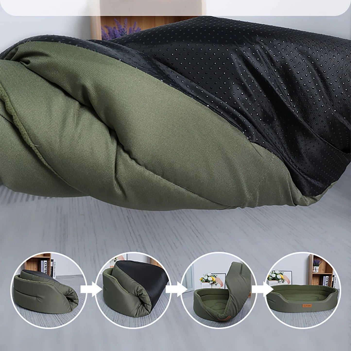 Cama Dupla Face para Cães Conforto para o Inverno com Capa Removível