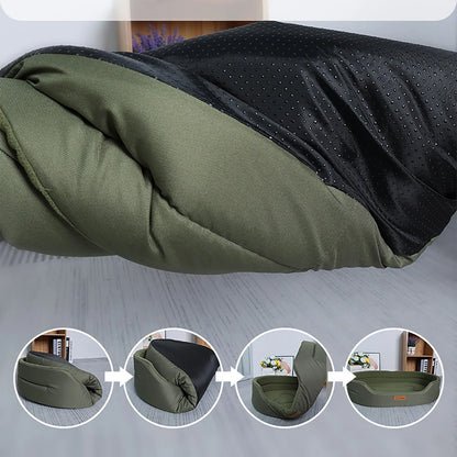 Cama Dupla Face para Cães Conforto para o Inverno com Capa Removível