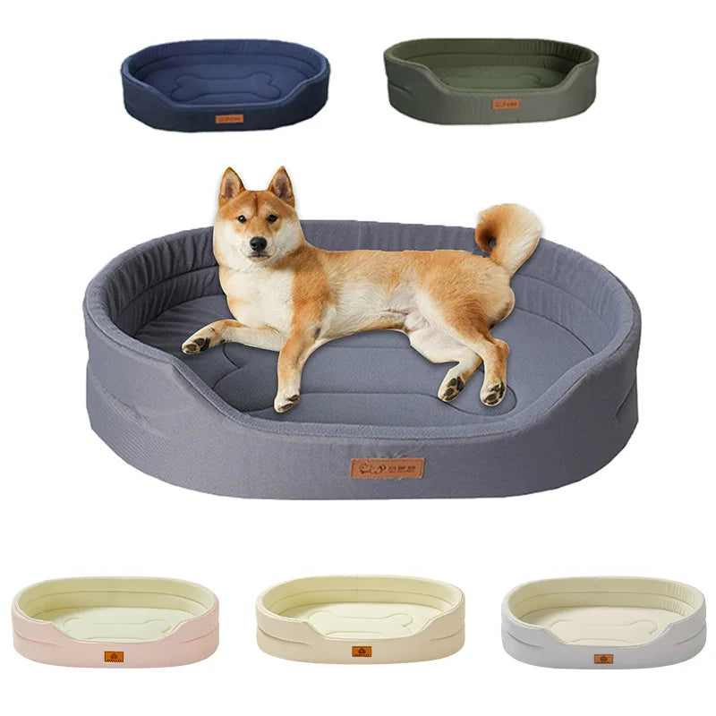 Cama Dupla Face para Cães Conforto para o Inverno com Capa Removível