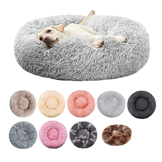 Cama Redonda de Pelúcia para Cães