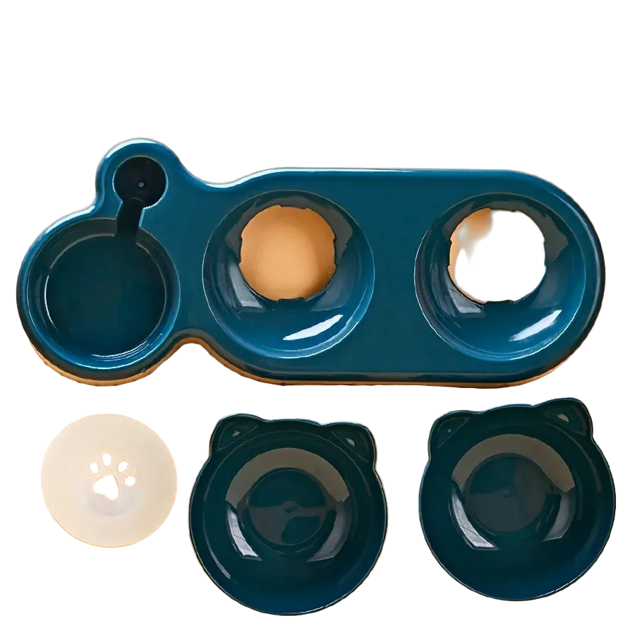 Comedouro e Bebedouro para Pet 3 em 1