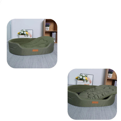 Cama Dupla Face para Cães Conforto para o Inverno com Capa Removível